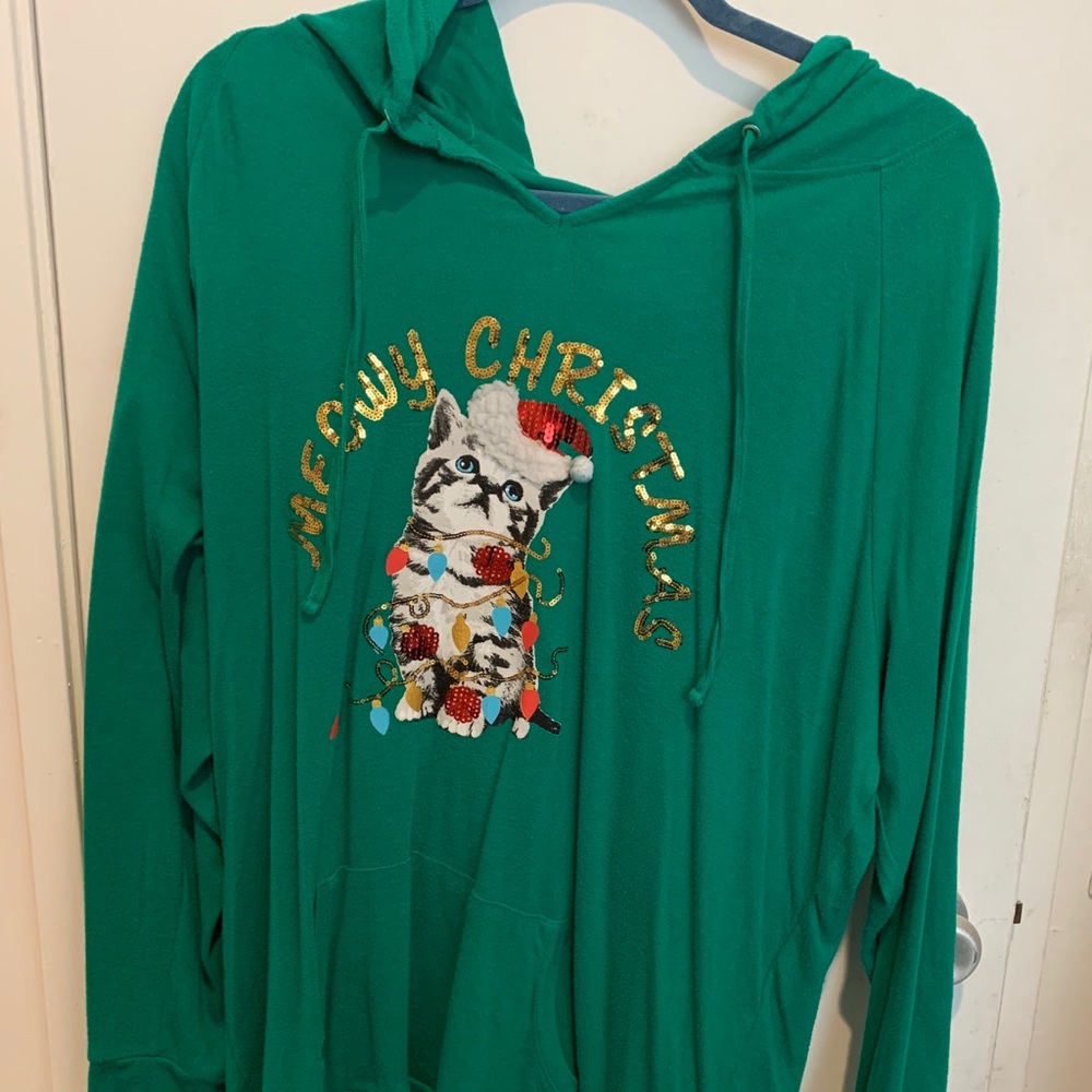 Meowy Christmas hoodie 🐈 🎄